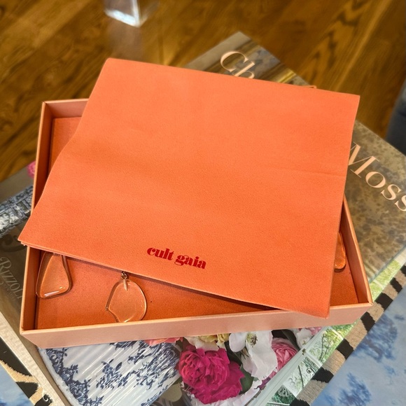 ICONIC Cult Gaia SLOANE ROCK clear dangle earrings *NEVER WORN* - Picture 4 of 7